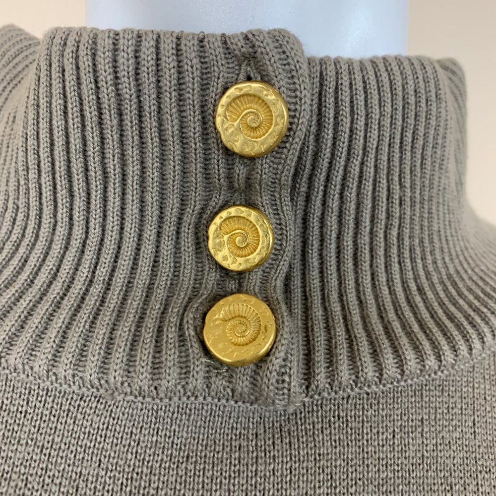 Escada Wool Taupe Textured Patterned Sweater - image 6